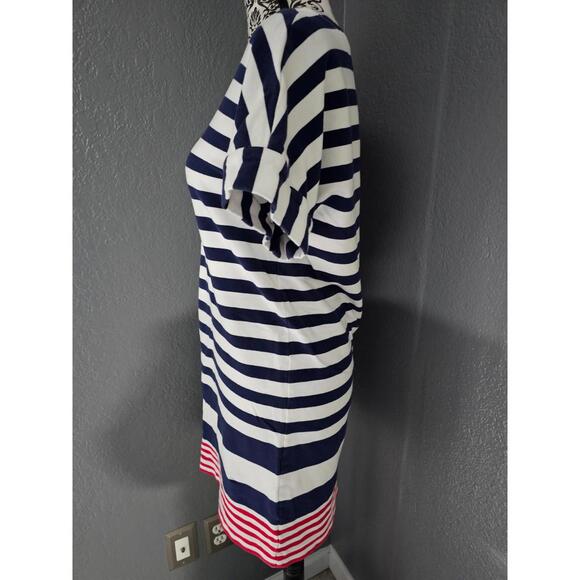 Women's Vineyard Vines Striped Dress Short Sleeve Red White Blue Size X Small - Picture 9 of 13